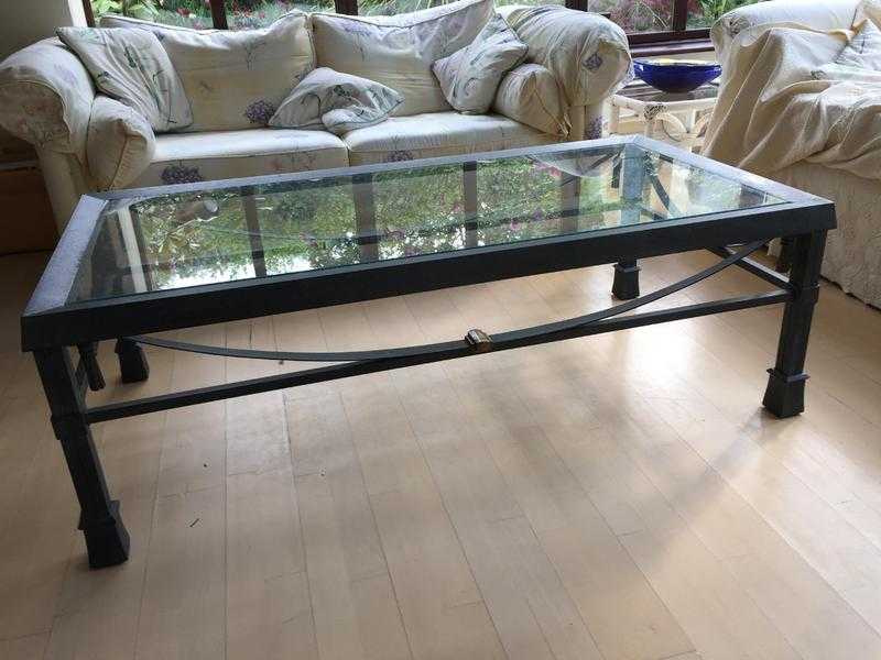 Glass topped coffee Table and Matching Console table