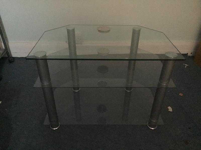 Glass tv stand