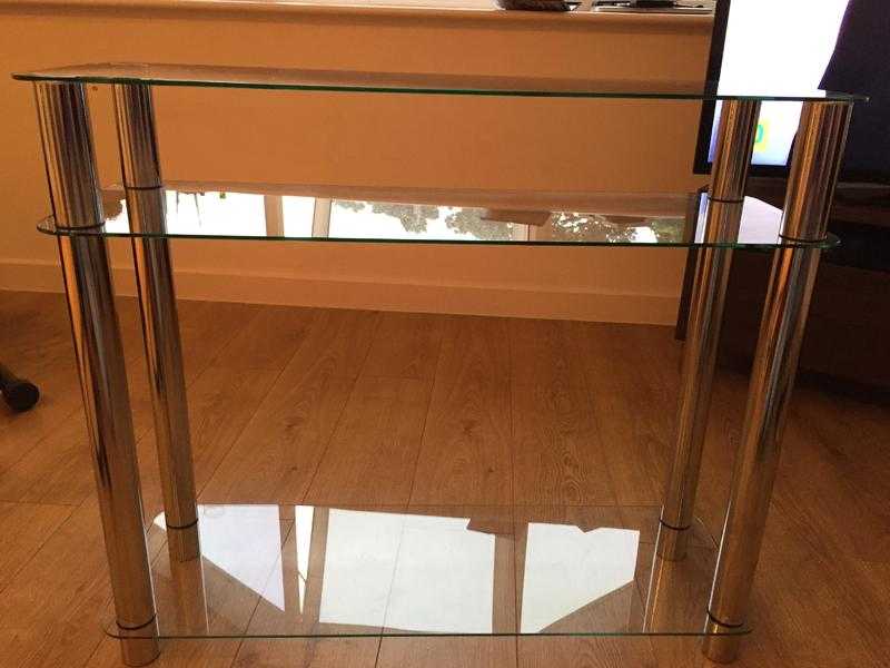 Glass tv stand