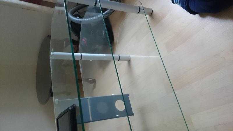 Glass tv stand