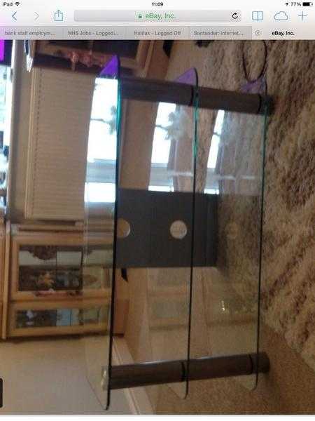 Glass TV stand