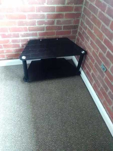 glass TV stand black for free take home today