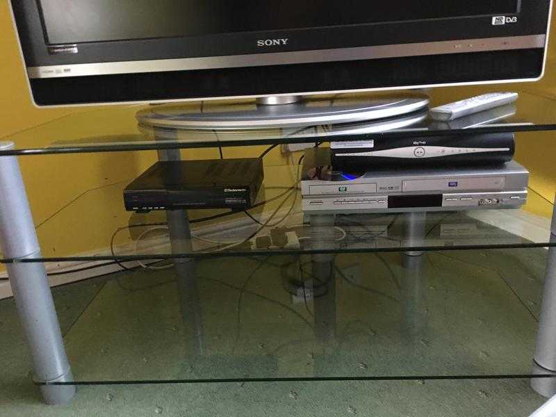 Glass TV stand for sale