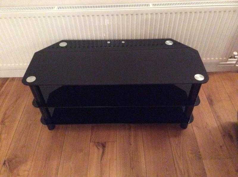 GLASS TV STAND.BLACK GLASS TV STAND