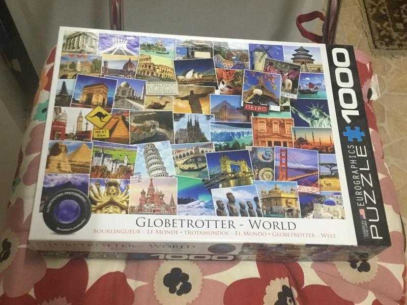 Globetrotter world puzzle 1000 pieces VGC puzzle inside sealed bag