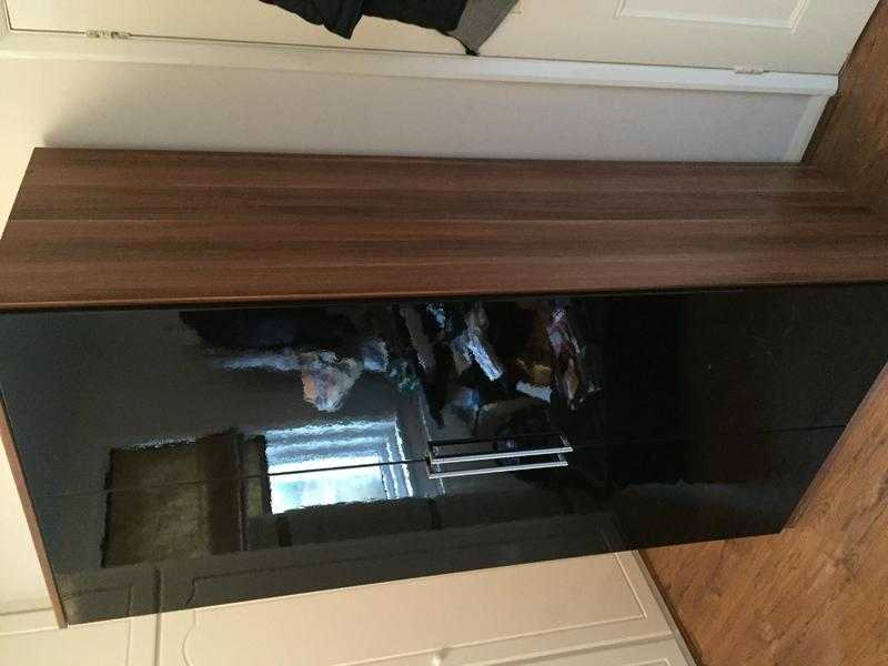 Gloss Black Double Wardrobe 3 Months Old