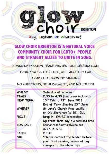 GLOW choir Brighton Saturdays at St Luke039s.