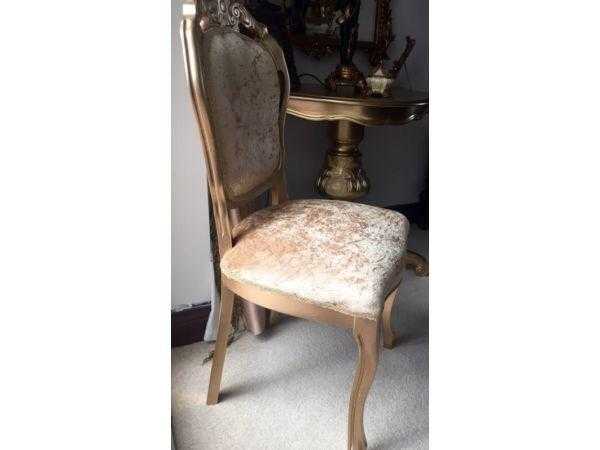 Gold chair in Louie style