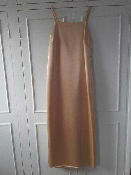 Gold Strappy BridesmaidEvening Dress