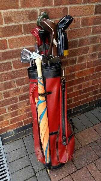 Golf bag and clubs