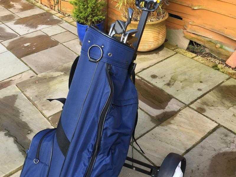 Golf bag and trolley (with 4 Ladies clubs)