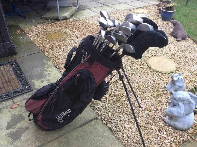 Golf clubs with callaway golf bag