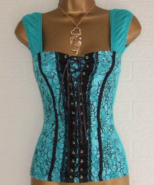 Gorgeous Gothic Jane Norman Teal Corset 10