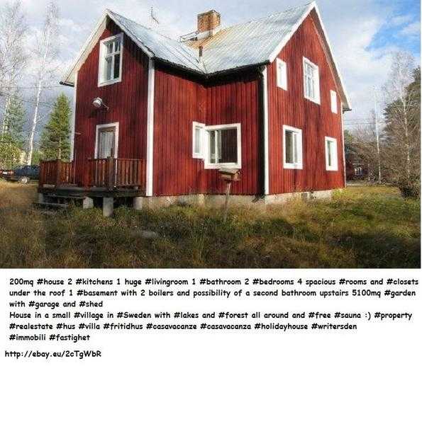 Gorgeous House and Land for sale in villag in Norbotten Sweden