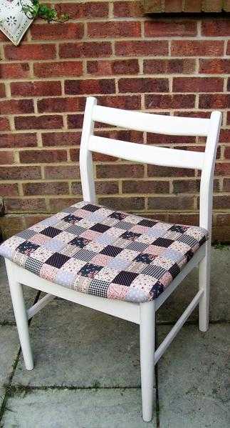 Gorgeous Shabby Chic DiningLiiving Room chair painted in Antique White Colour