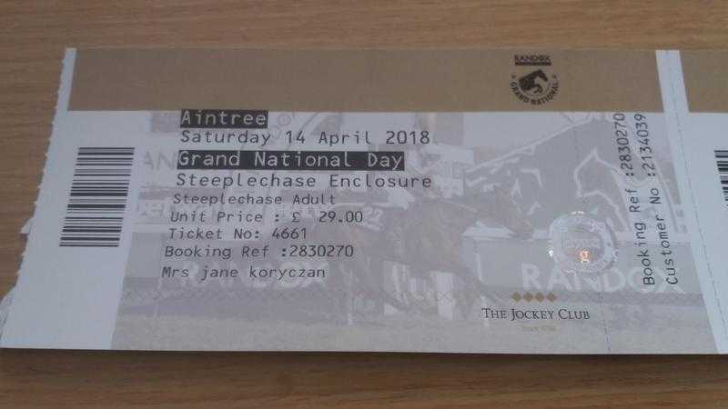 Grand national tickets for sale