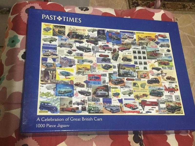 Great british cars puzzle 1000 pieces VGC