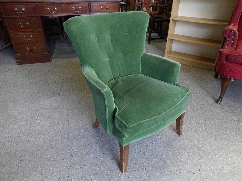 Green Bedroom Chair For Upholstery Project - Local Delivery Now ONLY 19