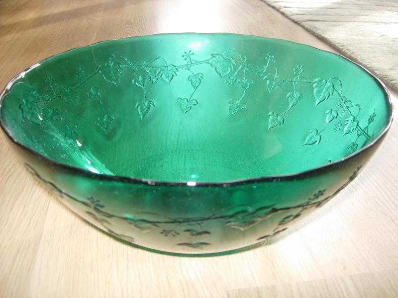 Green Glass Bowl