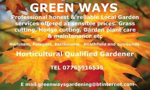 GREEN WAYS local professional garden services