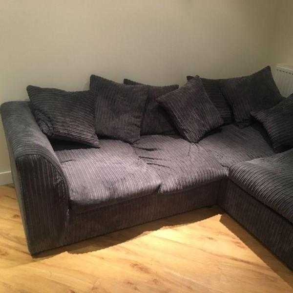 Grey Cord L Shape Sofa for Sale 100 collection only