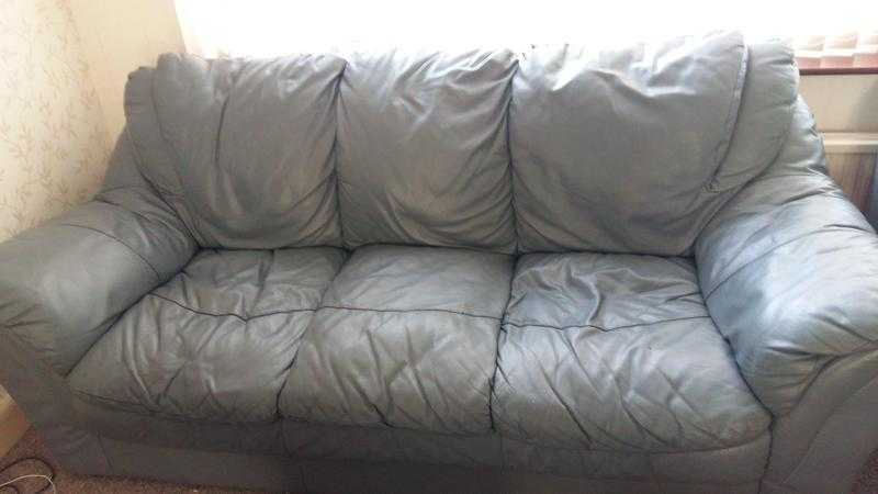 Grey Leather Sofas