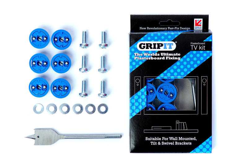 GRIP IT 2015 TV Fixing Kit 11.99 Suitable for Wall Mounted Tilt and Swivel Brackets. Free Delivery