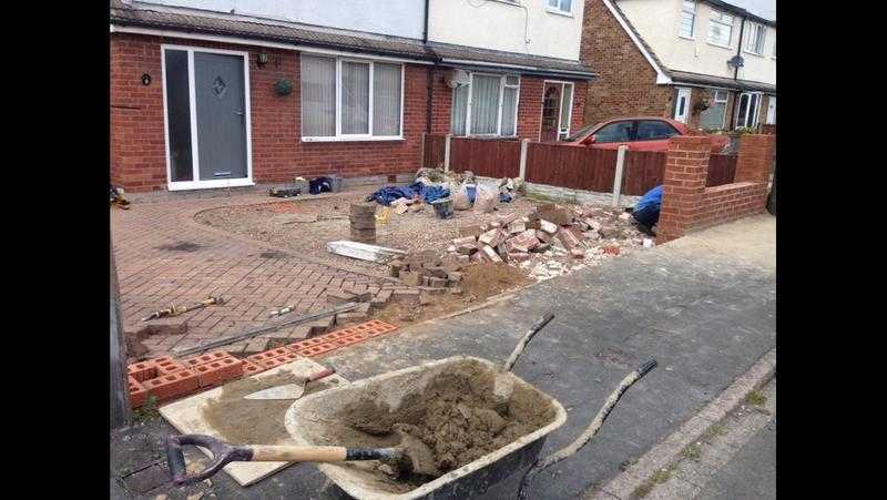 Groundwork. Block Paving, boundary walls, concreting and slabbing