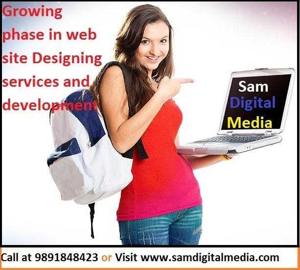 Growing phase in web site Designing services and development  Sam Digital Media