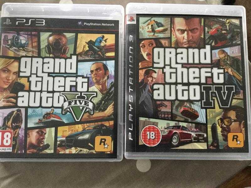 GTA 4 and 5 PS3 games