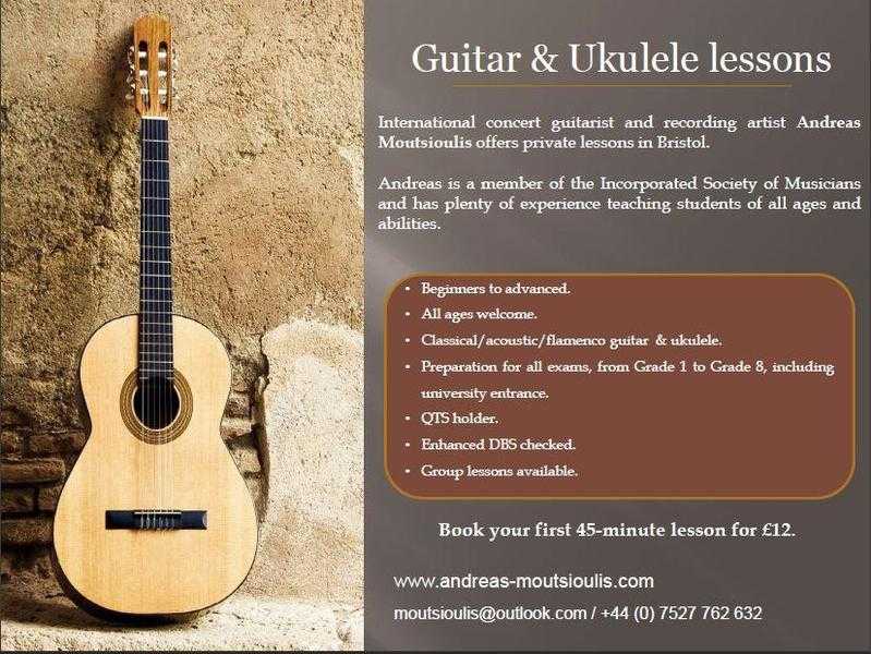 Guitar and Ukulele lessons for 12