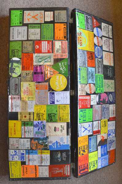 Guitar case with classic concert PASSES and tickets