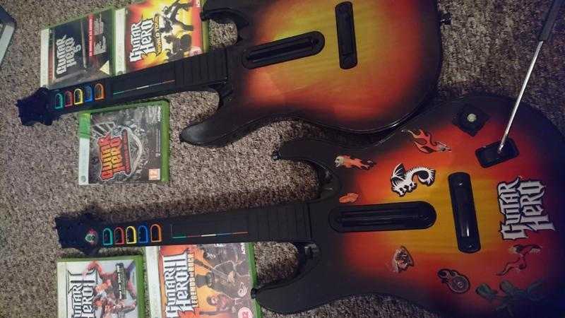 Guitar hero collection and guitars