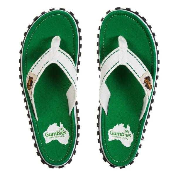 Gumbies - Islander Canvas Flip Flops Grass