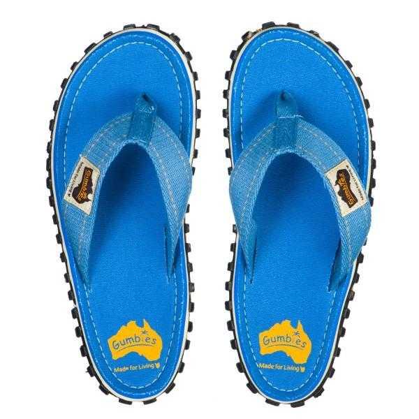 Gumbies - Islander Canvas Flip Flops Light Blue