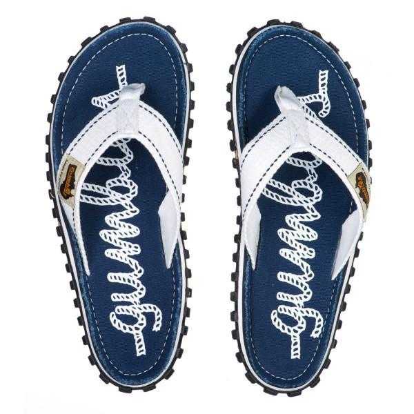 Gumbies - Islander Canvas Flip Flops Rope Navy