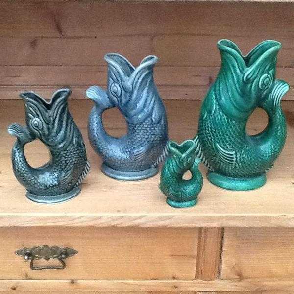 Gurgle fish jugs