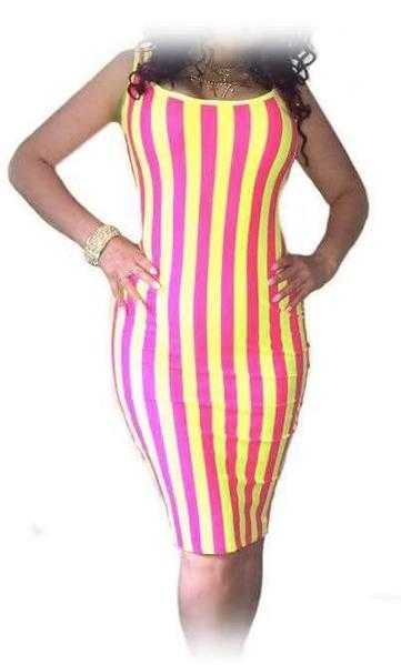 Gwisg - Beautiful Long strap Dress in Yellow and Pink - Made to Order