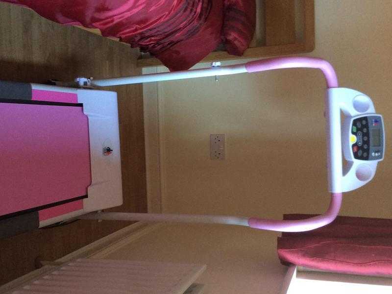 Gym master pink treadmill and gym ball. Cost 200 new. Barely used. Perfect condition.