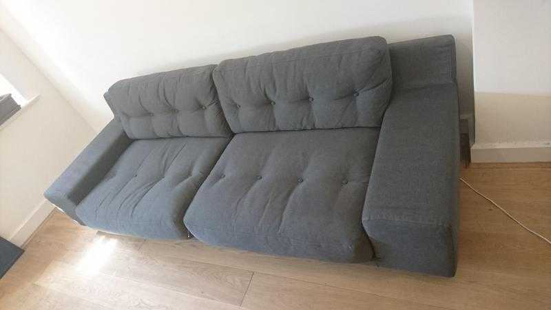 Habitat Hendricks Charcoal Grey 3 Seater Sofa