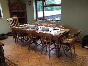 Habitat Oval Solid Pine table 4 chairs