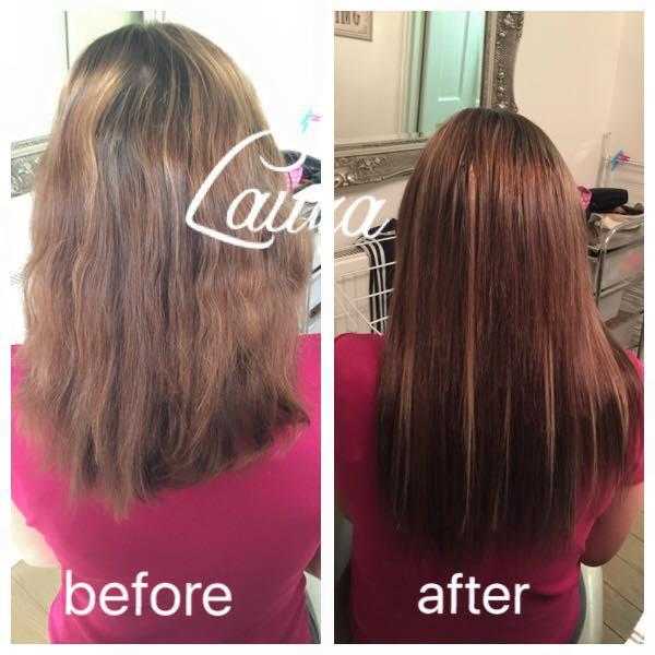 Hair extensions keratin treatment