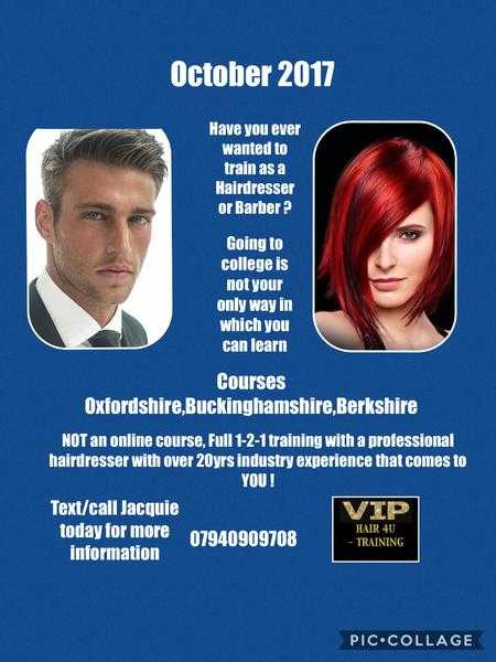 Hairdressing Training Courses with 1-2-1 training that comes to you