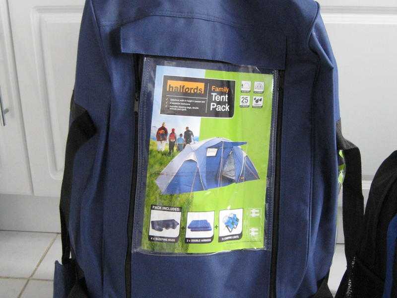 HALFORDS 4 BERTH TENT PACK  COOKING PACK