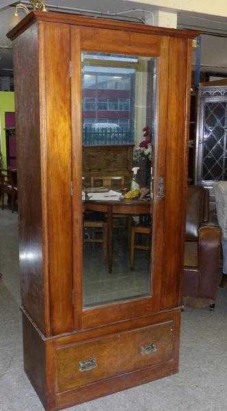 Hall Cupboard With Coat Hooks, Drawer amp Mirror- Local Delivery Service Available