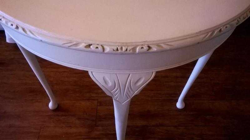 hall side table shabby chic cream