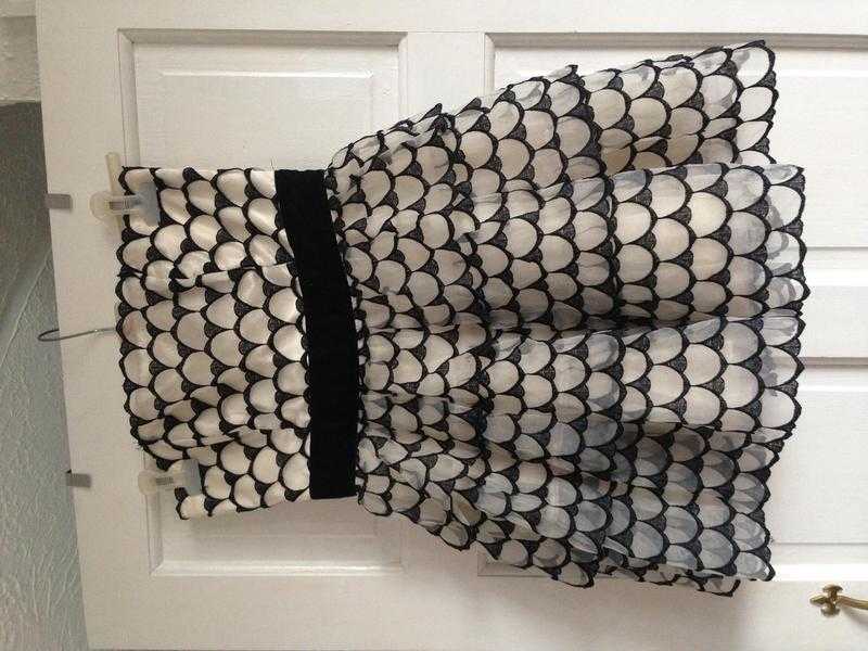 HampM Scallop black and white dress size 10 for sale