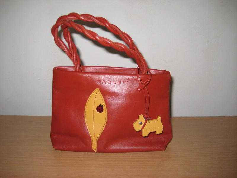 hand bag for sale red leather radley bad