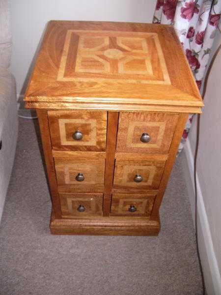 HAND MADE INLAID CHEST - Poss MAPLE - VERY HEAVY - IDEAL AS SPICE CHEST