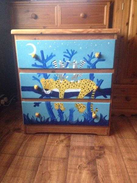 hand painted chest